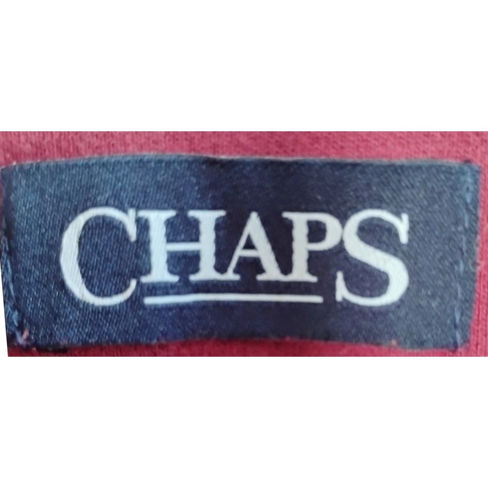 Chaps Men's Red Quarter Zip‎ Sweater XL Pullover Cotton Knit Classic Fit - Picture 5 of 11